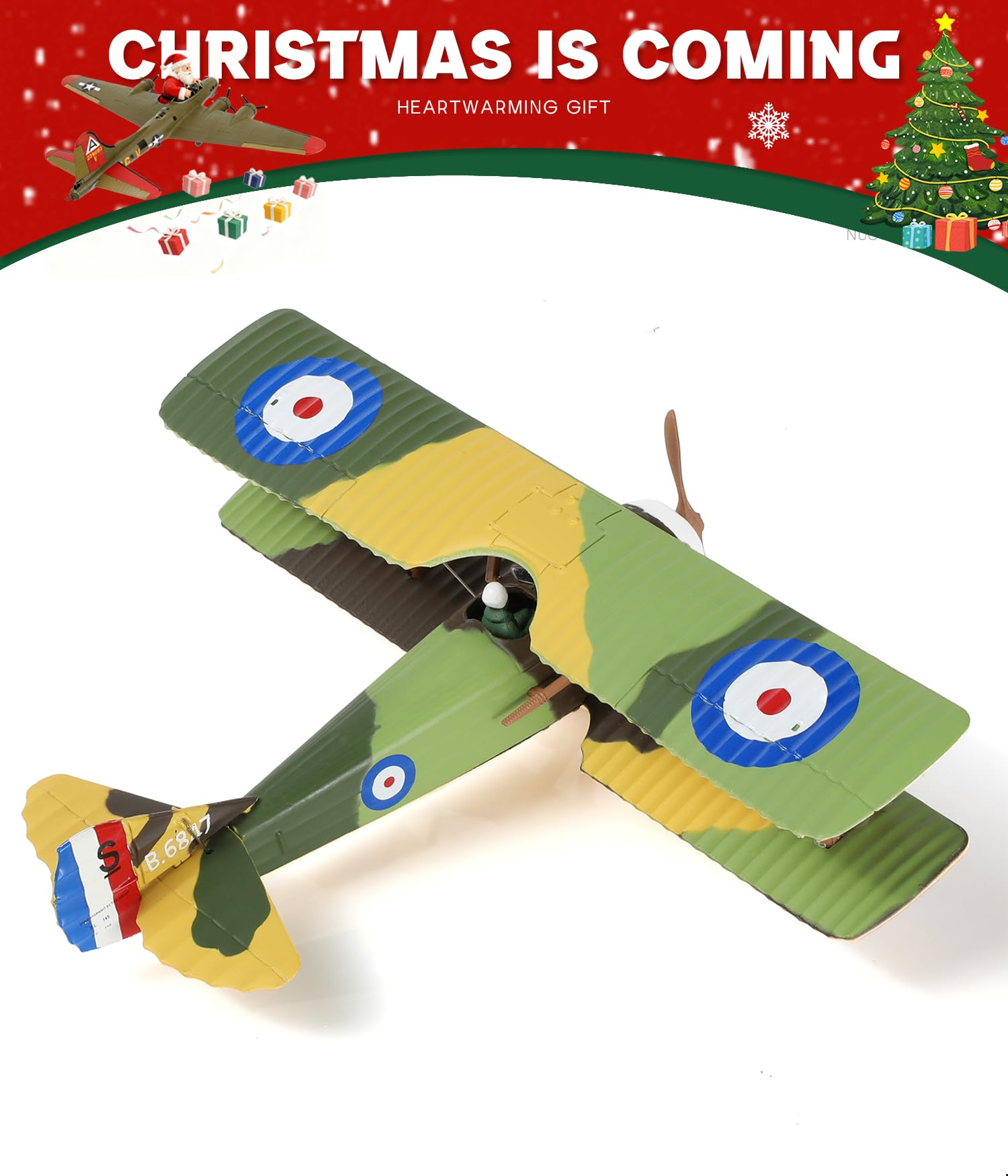 Amazon.co.jp: NUOTIE 1/72 SPAD.S XIII クラシック戦闘機モデル WW I